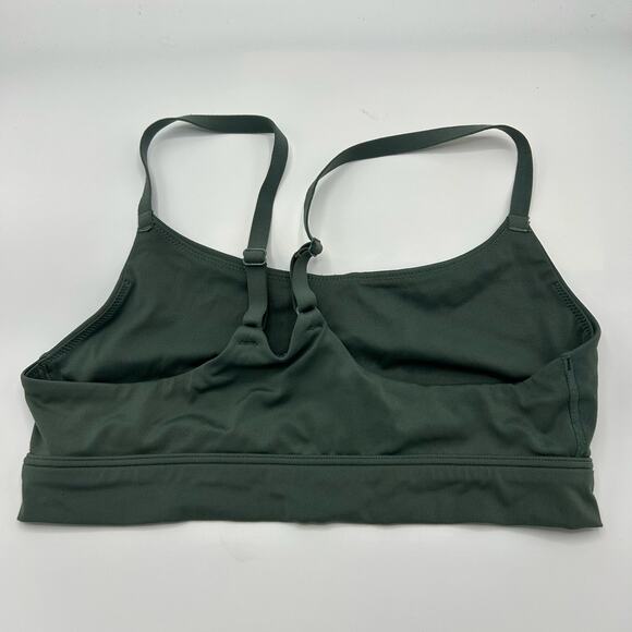 Aerie OFFLINE The Hugger Crackle Sports Bra Medium Green Racerback Active - Picture 5 of 11